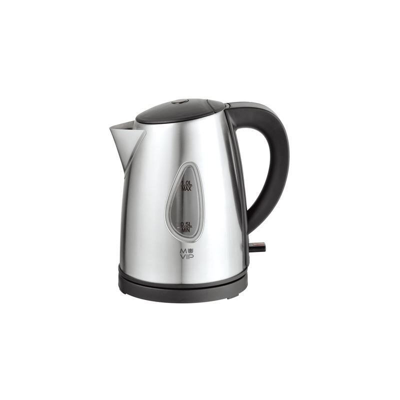Buck - Muvip bouilloire électrique 2200w - capacité 1l - corps en acier inoxydable - indicateur de niveau - socle pivotant