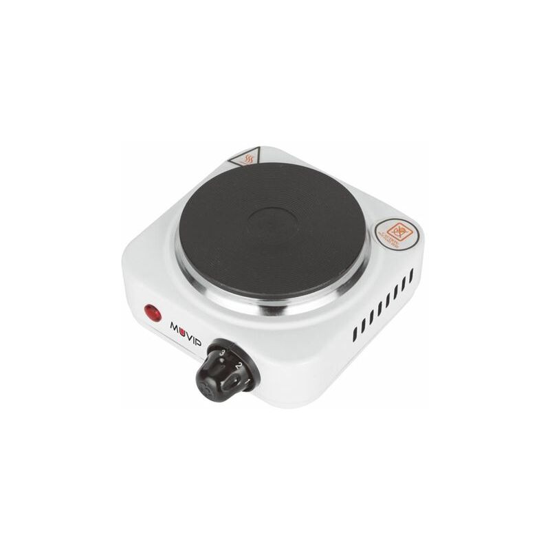 Muvip cocina electrica de 1 placa 500w - 5 niveles de potencia - termostato con sistema de seguridad