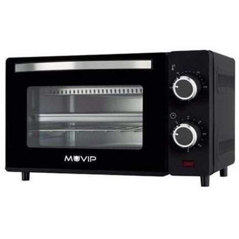 Muvip horno de sobremesa 650w 10l - regulador de temperatura 100º - 230º - puerta de cristal templado - cuerpo de acero inoxidable