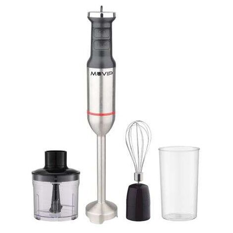 Muvip mixeur plongeant hand blender stainless steel 1700w + accessoires