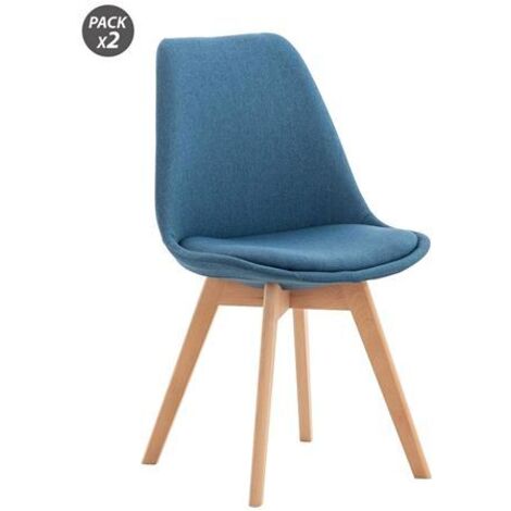Muvip pack 2 sillas design d400 - tela azul oscuro