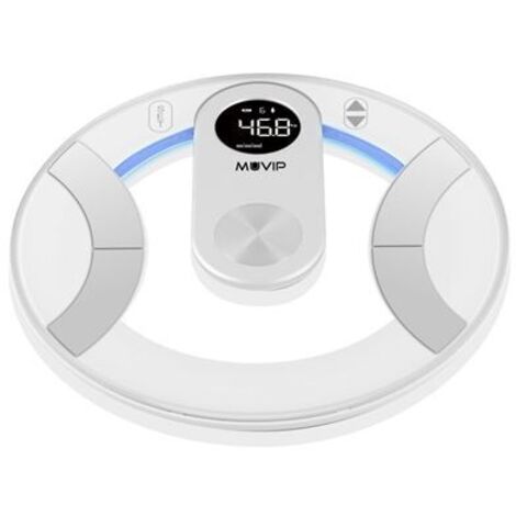 Muvip rund design Badezimmerwaage digital - lcd Display - Plattform de Glas - max. Gewicht 180kg - automatische Abschaltung -