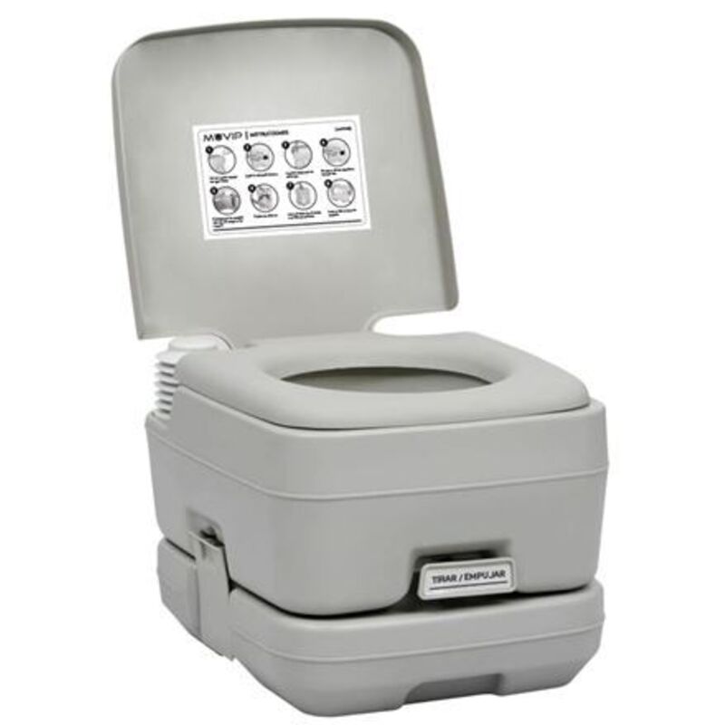 Toilette chimique portable - réservoir 10l - réservoir de eau 12l - pompe à main de - soufflets de - Muvip