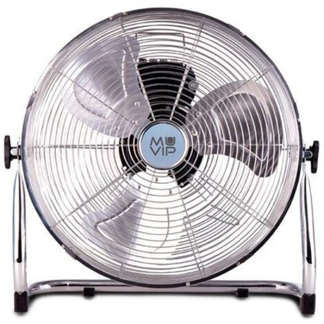 MUVIP Ventilateur industriel de Ventilateur de sol 55W avec 3 vitesses - puissant et efficace avec pales de Aluminium de 36 cm - Idéal pour les ateliers, les bureaux et les grands espaces - Grille de 