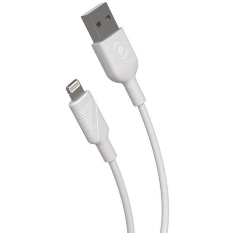 muvit for change cable USB a Lightning MFI 2,4A 0,2m blanco