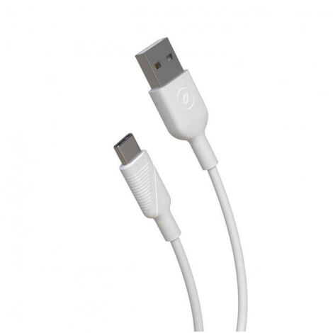 muvit for change cable USB a Tipo C 3A/27W 1.2m blanco
