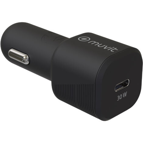 Muvit MCDCC0011 cargador de dispositivo móvil Universal Negro Encendedor de cigarrillos Carga rápida Auto