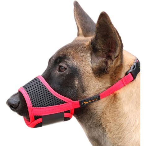 Muzzle for Dogs Soft Adjustable Muzzle for Dogs Nylon, Anti Bark Anti-Bite Muzzle, Medium and Small Dog Muzzle, S, Black