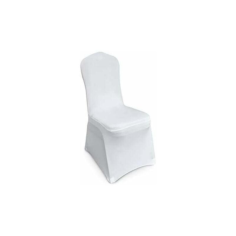 

50 Piezas Funda Elástica para Sillas Cubierta de Sillas Cobertura para Sillas 83 x 37.5cm para Bodas Color Blanco - Mvpower