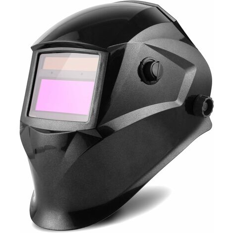 MVPOWER Careta Soldar Automática,Diseño de Protección de Ojos, Color Completo, Botón Ajustable, Luminosidad de difusión(Negro)