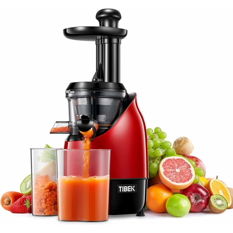 

MVPOWER Extractor de jugo frío profesional, extractor de frutas y verduras con motor silencioso y función de retroceso, función anti-obstrucción, 2