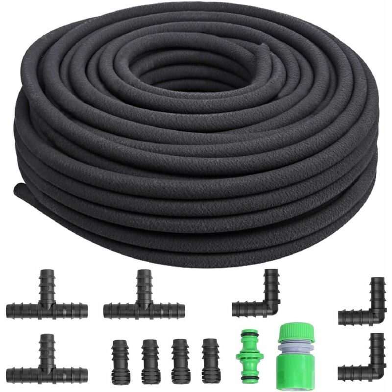 

MVPOWER Manguera Porosa para Riego, 13mm x 50 m Regadera de Riego Porosa Manguera, Manguera Flexible Porosa Riego, Manguera de Goteo para Jardín