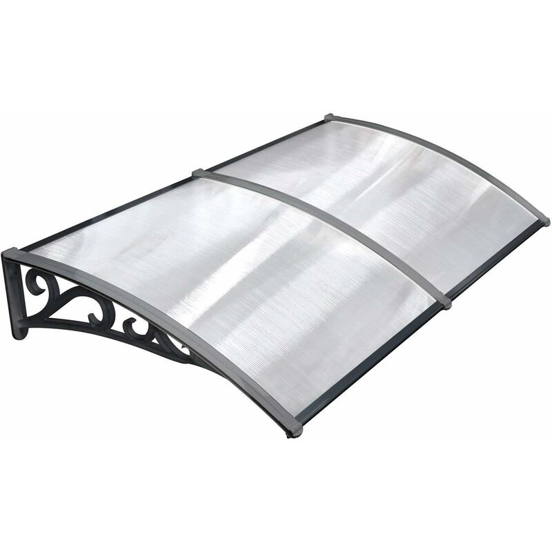 

Marquesina para Puertas y Ventanas Tejadillo de Protección Toldo Cubierta de Policarbonato en Jardín al Aire Libre Dosel de Techo (190 * 98.5cm,
