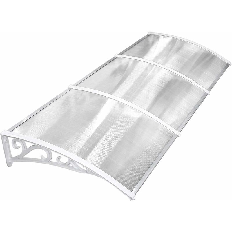 

Marquesina para Puertas y Ventanas Tejadillo de Protección Toldo Cubierta de Policarbonato en Jardín al Aire Libre Dosel de Techo (270 * 98.5cm,
