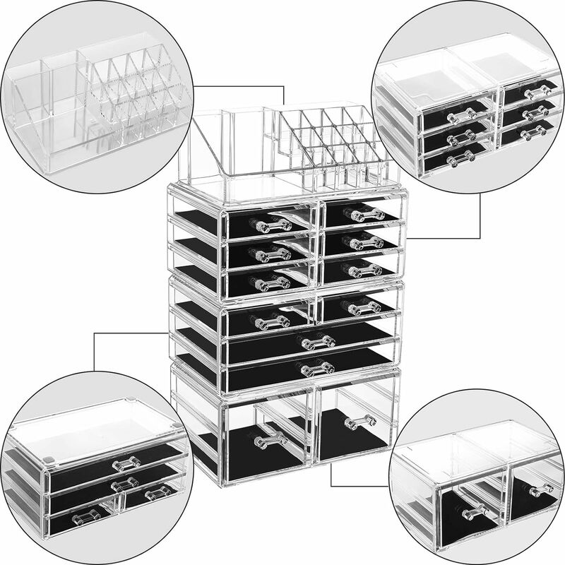 Organizer per Trucchi in Acrilico,per Make Up e