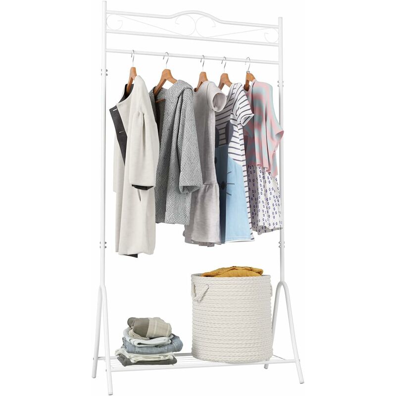 

Perchero con zapatero, 90 x 44 x 176 cm, metal antiguo - Mvpower