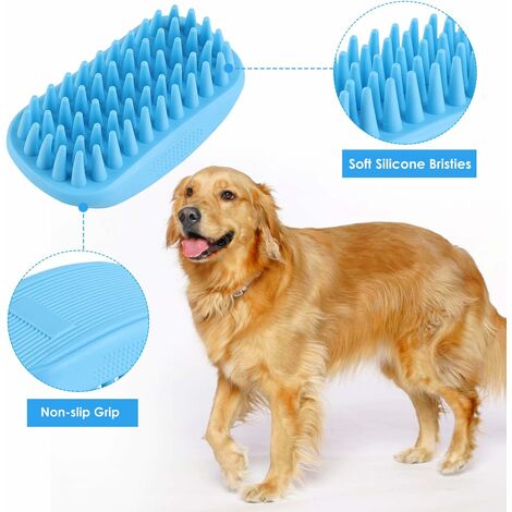 MVPOWER Piscina grande para perros, bañera plegable de PVC de 120 cm, con cepillo, antideslizante, fácil de limpiar, para perros / gatos, animales al aire libre o en interiores (120 30 cm) azul