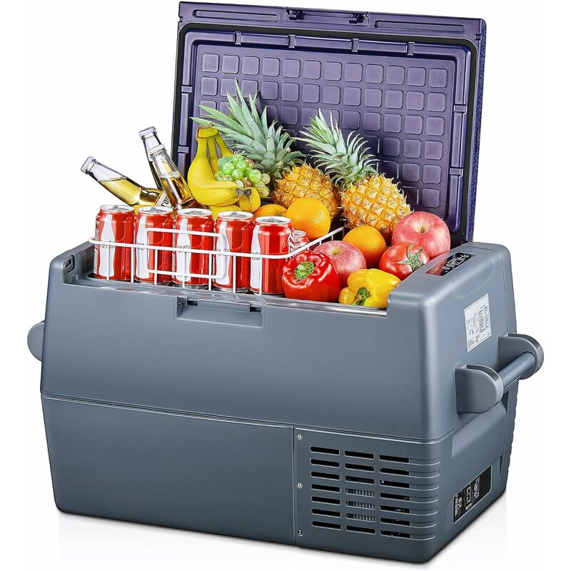 

Refrigerador portátil 45 litros (47 cuartos) Congelador para automóvil 12 voltios -12 / 24V CC y 110-240V CA - Mvpower