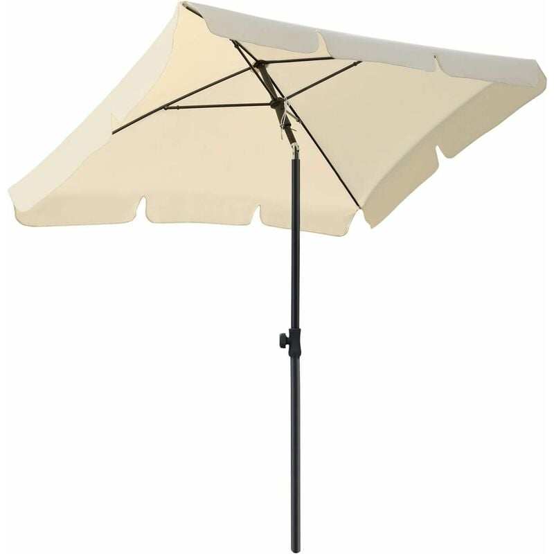 

Sombrilla rectangular - 200 x 125 cm 180 g / m² - Protección UV UPF 50+ (Beige) - Mvpower