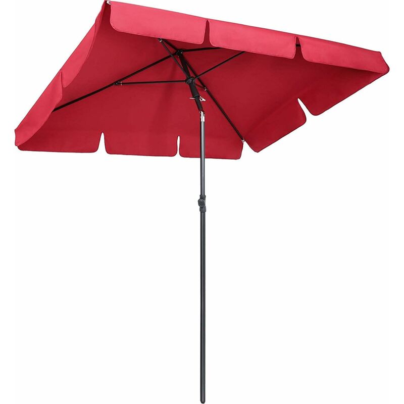 

Sombrilla rectangular - 200 x 125 cm 180 g / m² - Protección UV UPF 50+ (Rojo) - Mvpower