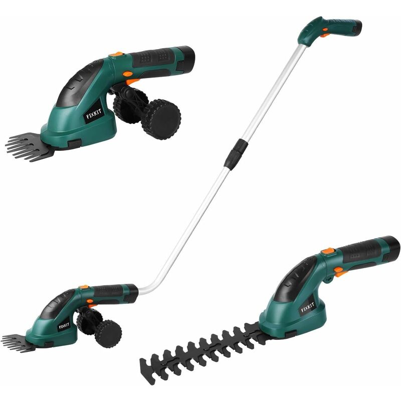 

Tijeras Cortasetos, Tijera Jardín Set 2 en 1 con Mango Telescópico, Cuchilla con Sistema Multiclick, No Vibrante, Silenciosa, Fácil de Guardar y
