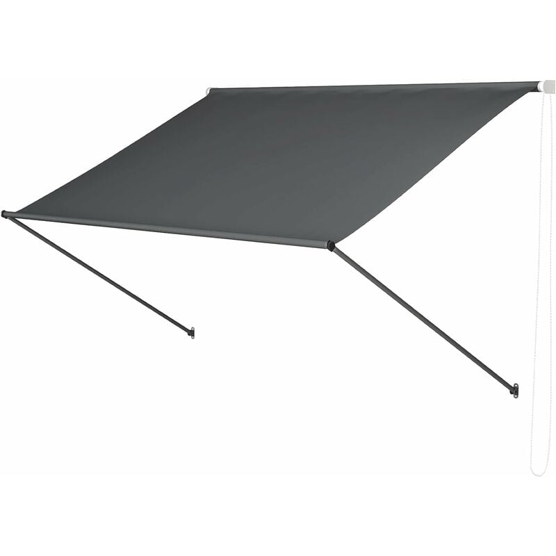 

Toldo Retráctil de Operación Manual Toldo de bandejas manual, Toldo para balcón Resistente a los rayos UV y a la intemperie, Toldo retráctil manual,