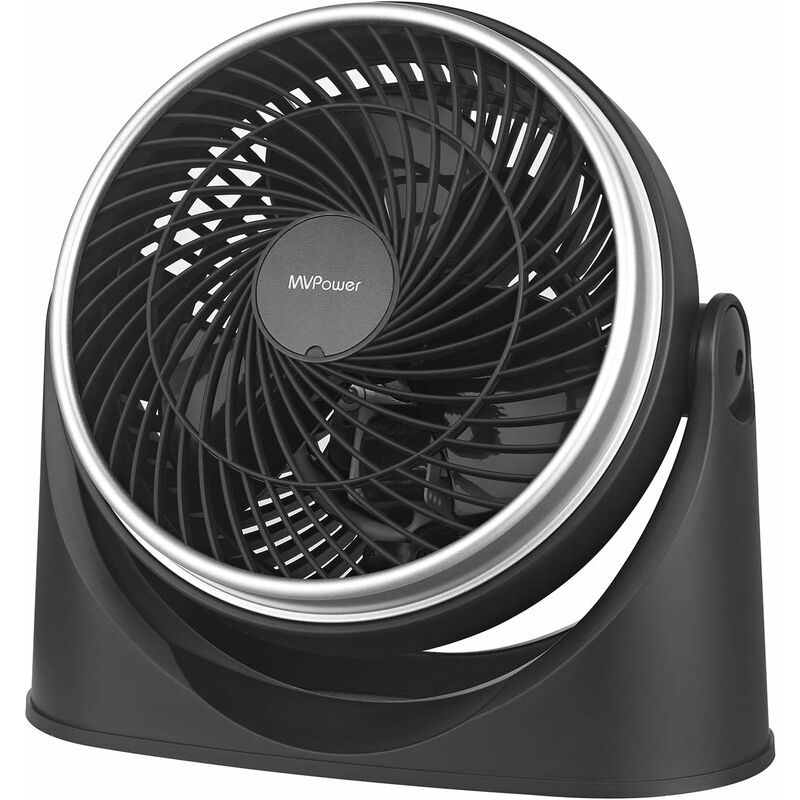 

Ventilador de circulación de aire negro de 23 cm de diámetro, con 3 niveles de velocidad y ángulo de inclinación ajustable, adecuado para todas las