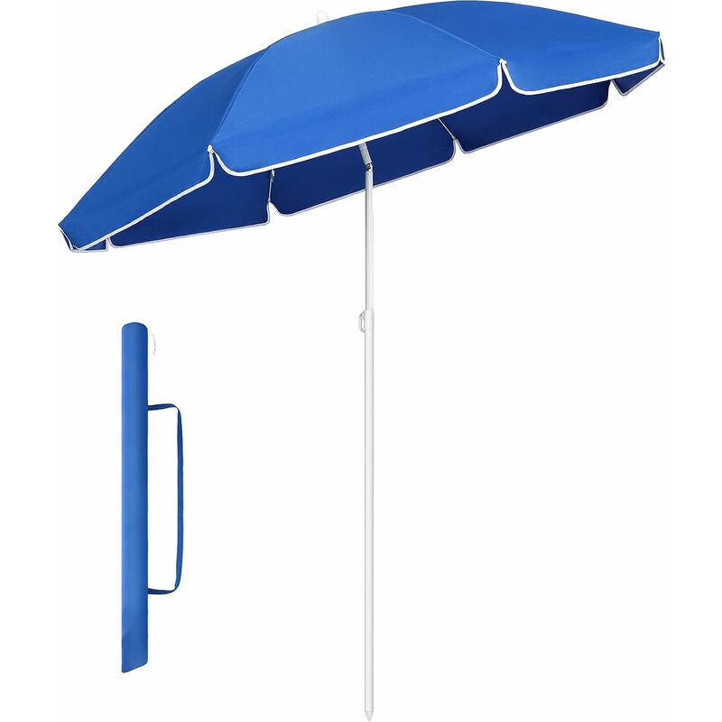 

Sombrilla redonda 160 cm 160 g / m² flexible, protección UV UPF 20+ （azul) - Mvpower