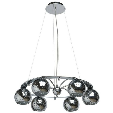Mw-Light 1120206 - Suspension TECHNO 6 x 60W E14 750x550mm - Chrome