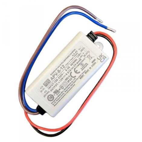 MW MEAN WELL APV-8-12 Alimentatore 8W 12V 0,67A IP30 Input 220V e 110V