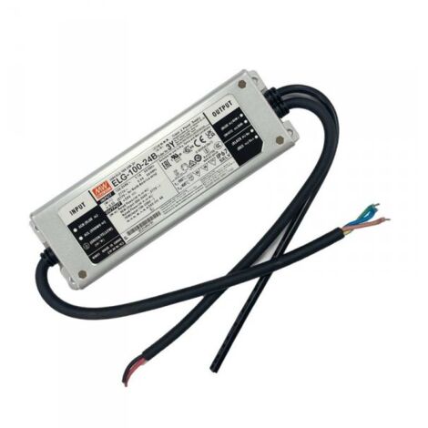 MW MEAN WELL ELG-100-24B-3Y Alimentatore Dimmerabile 0-10V PWM Resistenza IP67 96W 24V 4A Input 220V e 110V