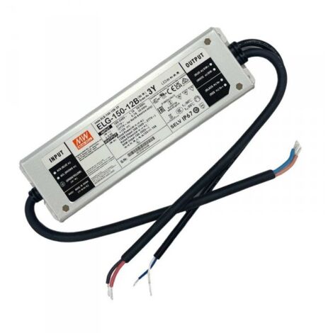 MW MEAN WELL ELG-150-12B-3Y Alimentatore Dimmerabile 0-10V PWM Resistenza IP67 120W 12V 10A Input 220V e 110V