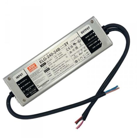 MW MEAN WELL ELG-240-24B-3Y Alimentatore Dimmerabile 0-10V PWM Resistenza IP67 200W 24V 10A Input 220V e 110V