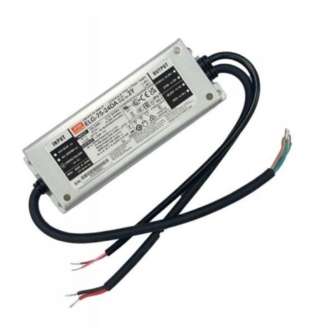 MW MEAN WELL ELG-75-24DA-3Y Alimentatore Dimmerabile DALI IP67 75W 24V 3,15A Input 220V e 110V