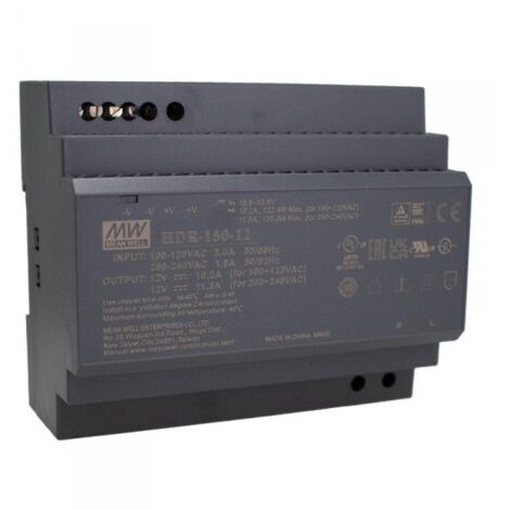 MW MEAN WELL HDR-150-12 Alimentatore Guida DIN 150W 12V 12,5A Input 220V e 110V