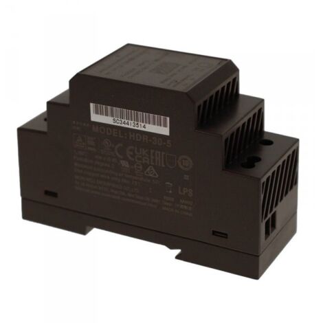 MW MEAN WELL HDR-30-5 Trasformatore Rotaia Industriale 5V 15W 3A Barra Guida DIN Rail Power Supply Universale