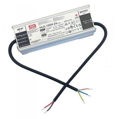 MW MEAN WELL HLG-150H-24 Alimentatore Led Driver CC CV 150W 24V 6,3A IP67 Input 220V 110V