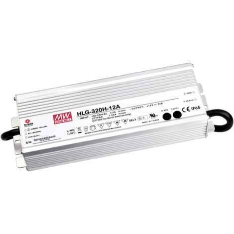 MW Mean Well HLG-320H-12 LED-Treiber, LED-Trafo  Konstantspannung, Konstantstrom 264 W 22 A 12 V/DC