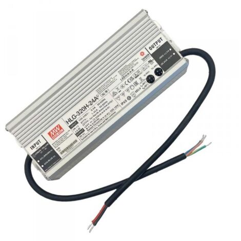 MW MEAN WELL HLG-320H-24A Alimentatore Led Driver CV CC IP67 320W 24V 13,34A Input 220V e 110V
