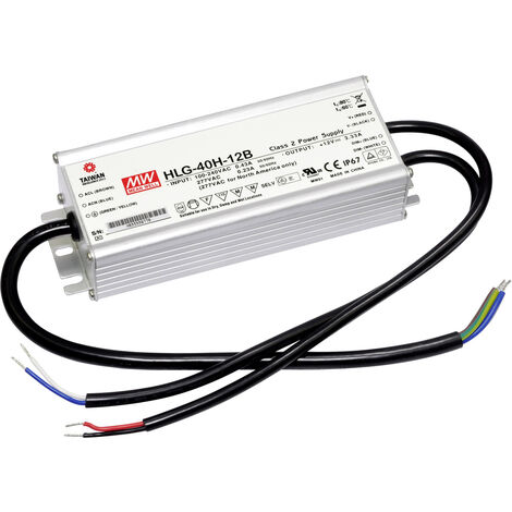 MW Mean Well HLG-40H-12B LED-Treiber, LED-Trafo  Konstantspannung, Konstantstrom 39 W 3.33 A 7.2 - 1