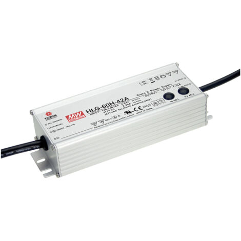 MW Mean Well HLG-60H-15A LED-Treiber, LED-Trafo  Konstantspannung, Konstantstrom 60 W 4 A 15 V/DC PF