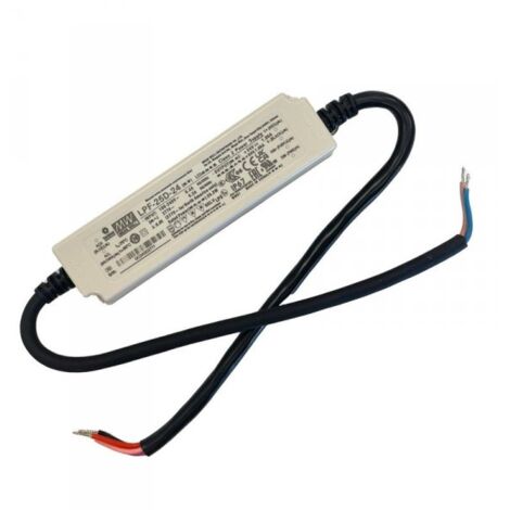MW MEAN WELL LPF-25D-24 Alimentatore Led Driver CC CV 24V 1,05A 25W IP67 Input 220V e 110V Dimmerabile 3 In 1