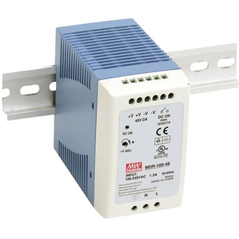 MW Mean Well MDR-100-12 Alimentation rail DIN 12 V/DC 7.5 A 90 W Nbr. de sorties:1 x Contenu 1 pc(s) A022301