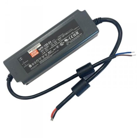 MW MEAN WELL NPF-120-24 Alimentatore Trasformatore IP67 120W 24V 5A Input 220V e 110V