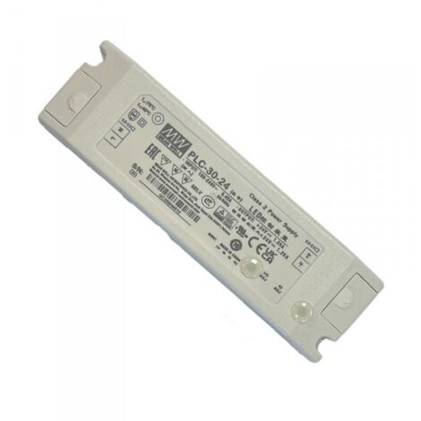 MW MEAN WELL PLC-30-24 Alimentatore 24V 1,25A 30W Con Scatola Chiusa In Plastica Input 220V e 110V