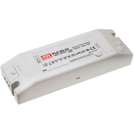 MW MEAN WELL PLC-60-12 Alimentatore 12V 5A 60W Con Scatola Chiusa In Plastica Input 220V e 110V