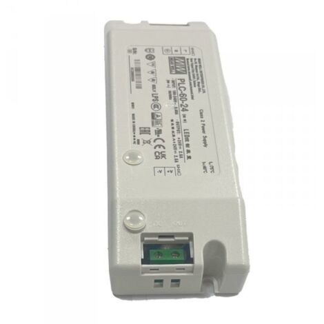 MW MEAN WELL PLC-60-24 Alimentatore 24V 2,5A 60W Con Scatola Chiusa In Plastica Input 220V e 110V