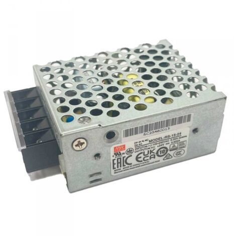 MW MEAN WELL RS-15-24 Alimentatore CV 15W 24V 0,625A IP20 Input 220V e 110V