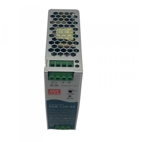 MW MEAN WELL SDR-120-48 Alimentatore DIN RAIL 120W 48V 2,5A Per Automazione Industriale Input 220V 110V