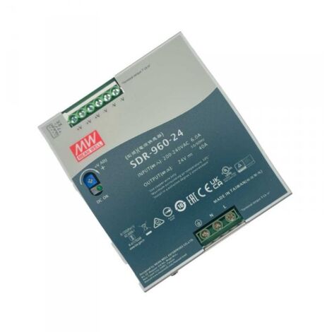 MW MEAN WELL SDR-960-24 Alimentatore DIN RAIL 960W 24V 40A Per Automazione Industriale Input 220V 110